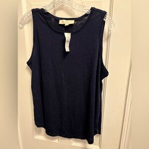 LOFT Black sleeveless knit top